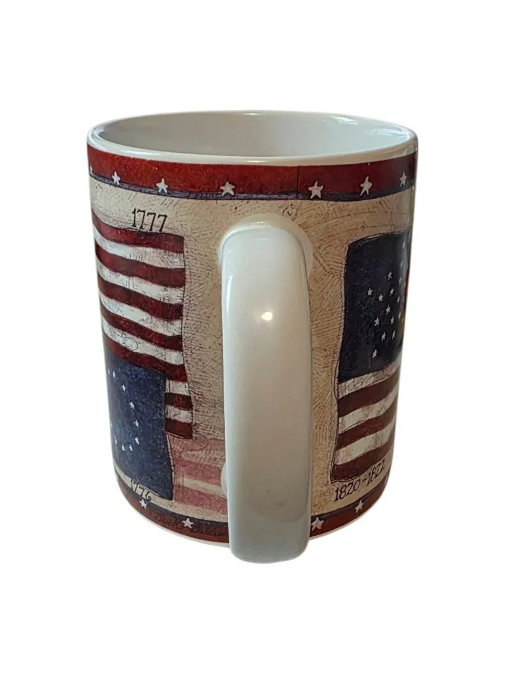 1998 Old Glory for Lang & Wise 10 oz Coffee Tea Cup Mug Patriotic Americana